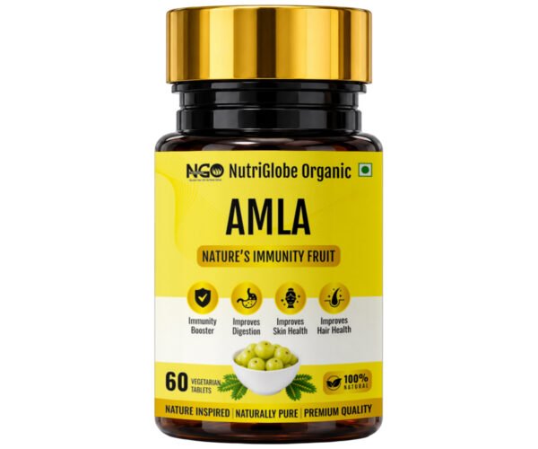 NutriGlobe Organic - Amla 60 Tablets - Image 01