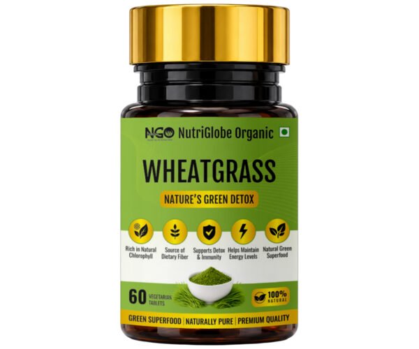 NutriGlobe Organic - Wheatgrass 60 Tablets - Image 01
